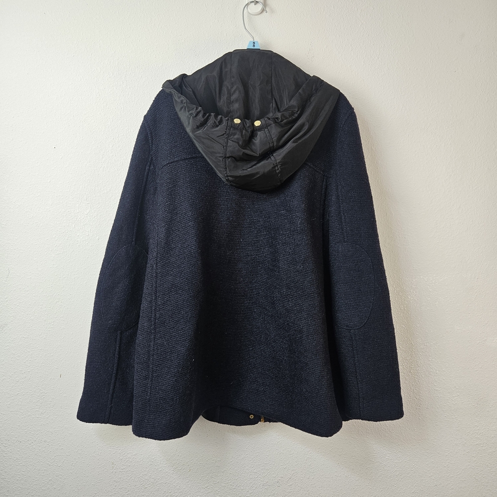 Zara Basic Jacket Navy Blue Full Zip Snap Long Sl… - image 6